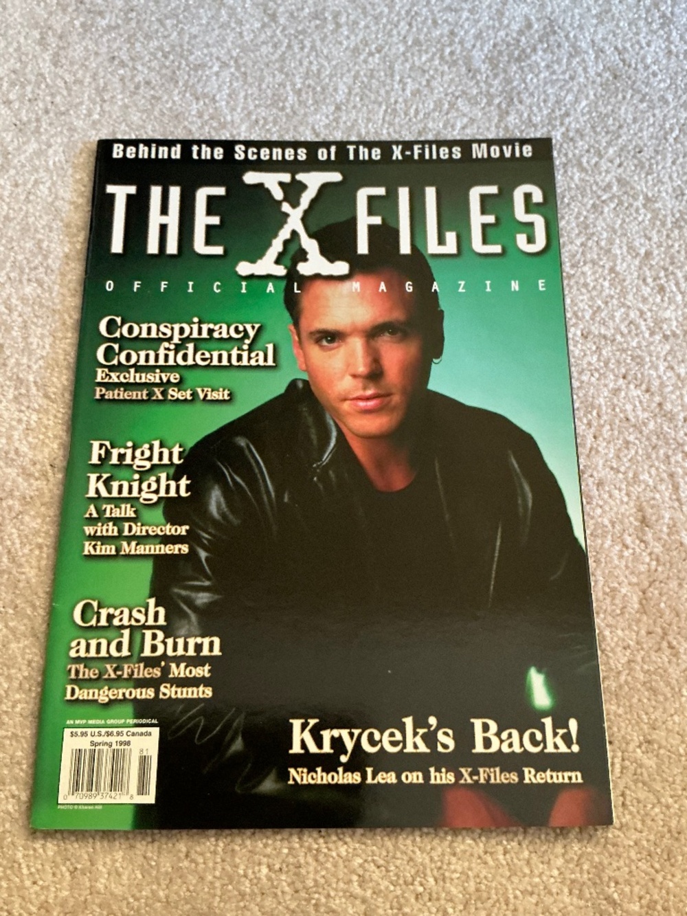 The X-Files Official Magazine Spring 1998 Nicholas Lea Alex Krycek Cover